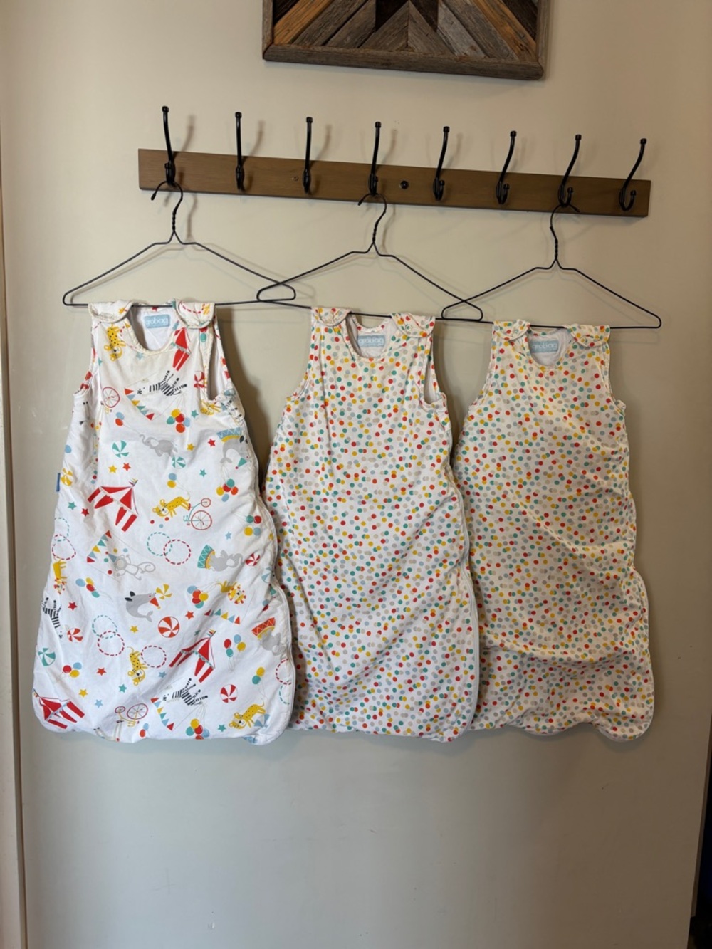 3 grobag 2.5 tog Sleep Sacks with Multicolor Prints